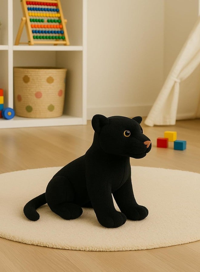 DTR Creation Black Tigers 33CM Soft Toys for Kids | Plush Soft Toys for Baby Boys and Girls| Best Gift | Black Panther Soft Toy for Kids -Black 30 Cm Length - Image 3